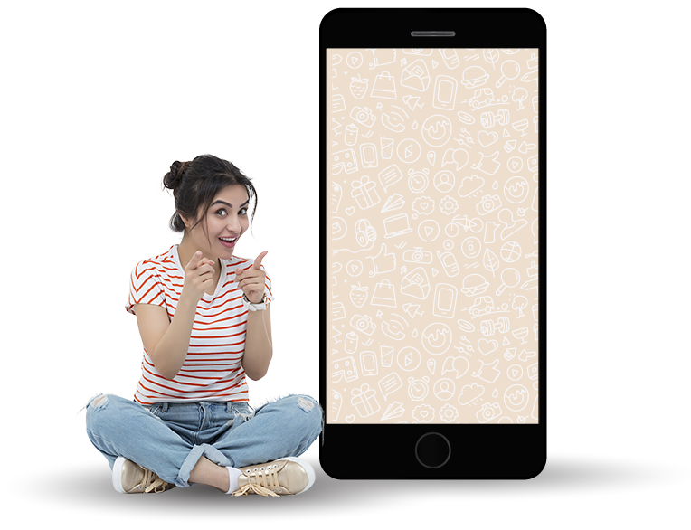 girl and mobile